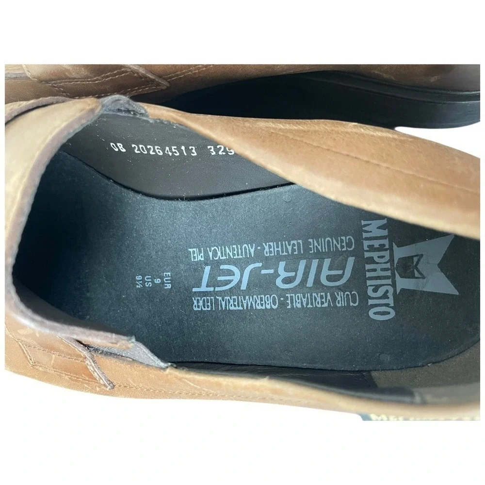 Mephisto Penny Loafers Men Size 11.5 US‎ Air-Jet Brown Apron Toe **READ FLAWS